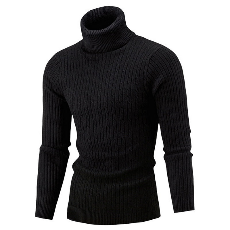 Ribbed Winter Roll Neck Jumper