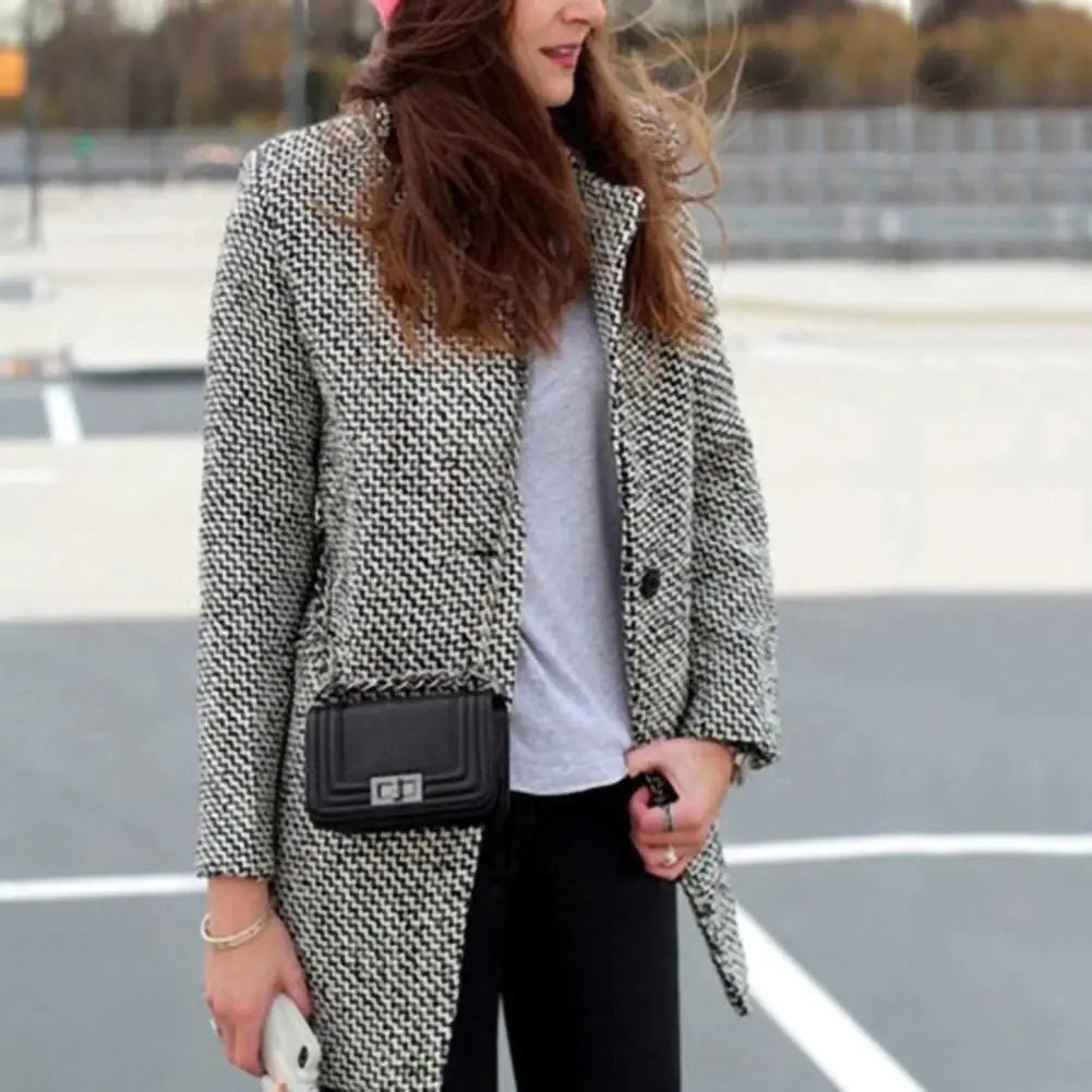 Woven Winter Long Coat