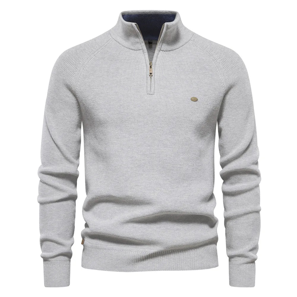 Ribbed Knit Winter Jumper, Grey