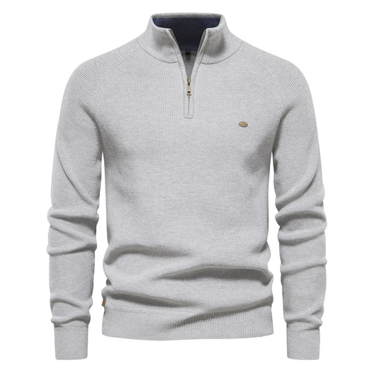 Ribbed Knit Winter Jumper, Grey