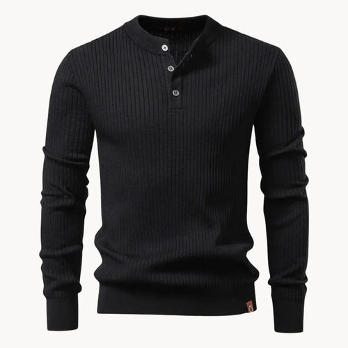 Ribbed Winter Jumper, Black