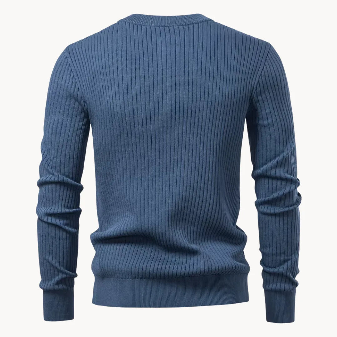 Ribbed Winter Jumper, Black