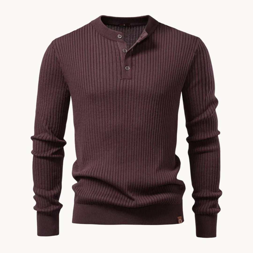 Ribbed Knit Winter Jumper, Black