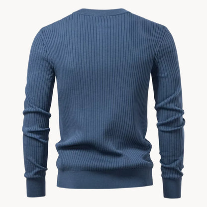 Ribbed Knit Winter Jumper, Black