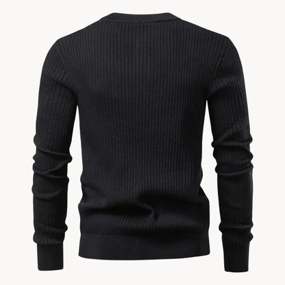 Ribbed Winter Jumper, Black