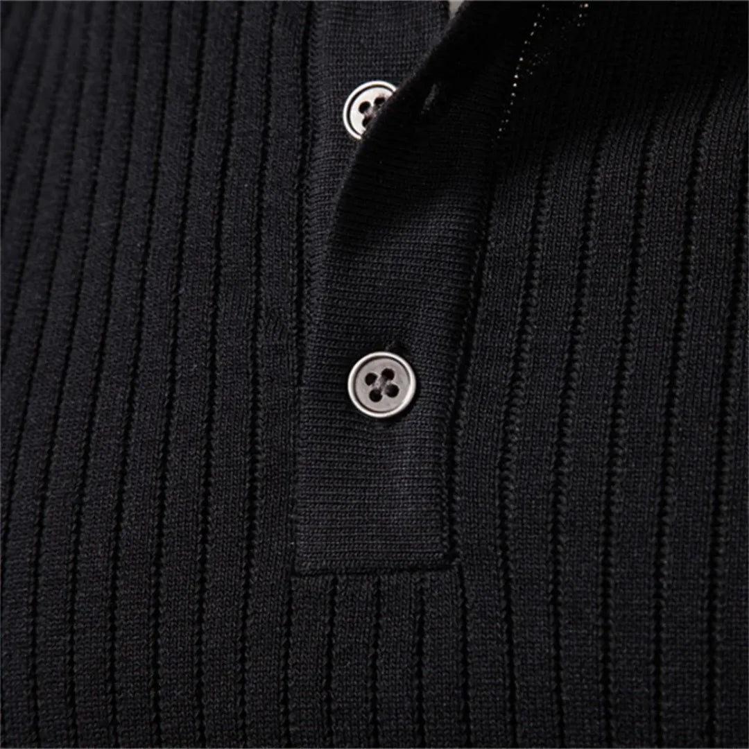 Ribbed Winter Jumper, Black