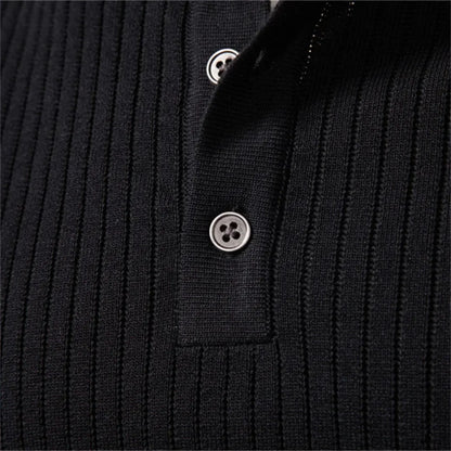 Ribbed Knit Winter Jumper, Black