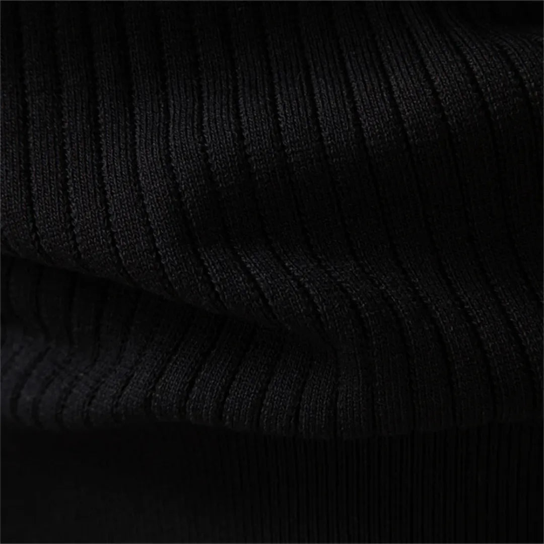 Ribbed Winter Jumper, Black