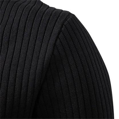 Ribbed Winter Jumper, Black