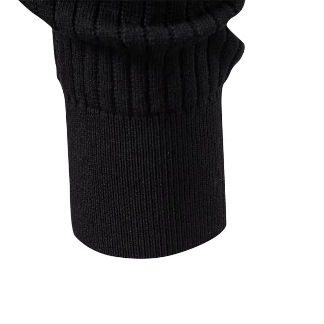 Ribbed Knit Winter Jumper, Black