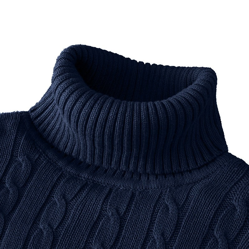 Ribbed Winter Roll Neck Jumper