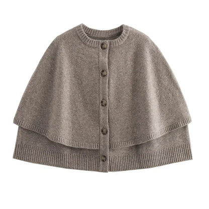 Knitted Winter Gilet with Cape