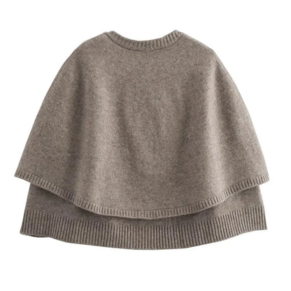 Knitted Winter Gilet with Cape