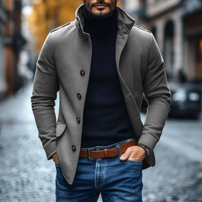 Slim Fit Stand Collar Jacket