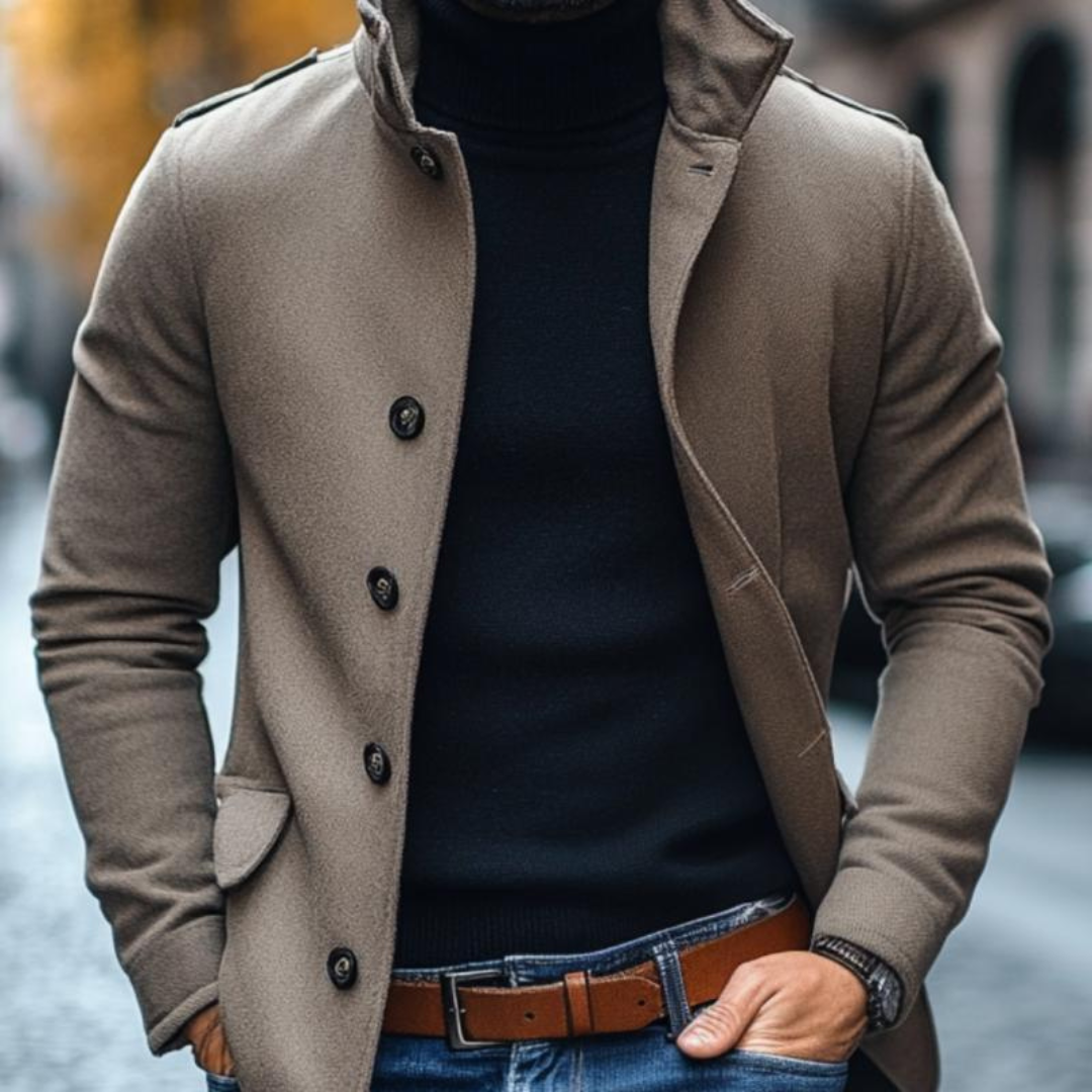 Slim Fit Stand Collar Jacket
