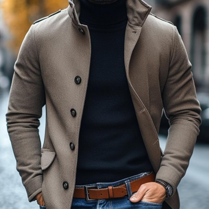 Slim Fit Stand Collar Jacket