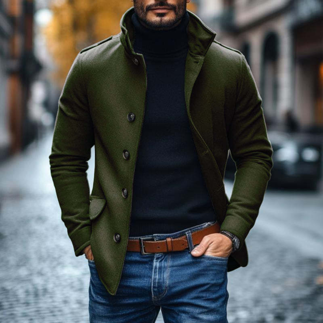 Slim Fit Winter Jacket, Grey (2)