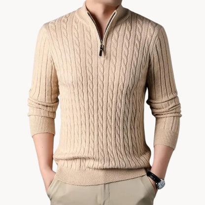 Cable Knit Winter Jumper, Apricot