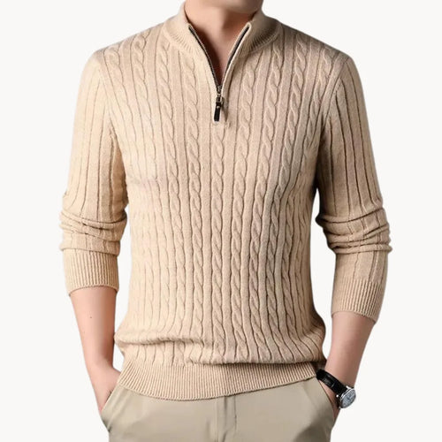 Cable Knit Winter Jumper, Apricot