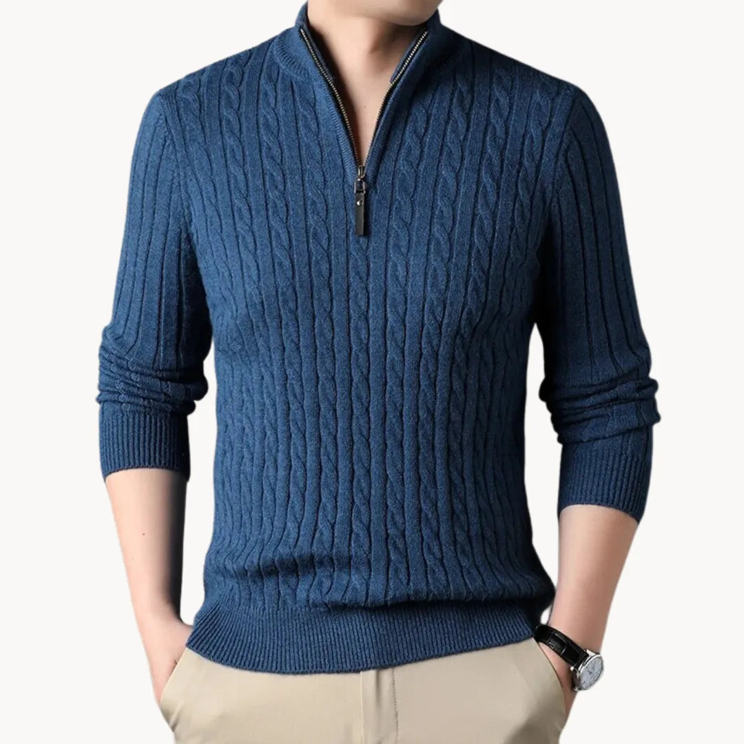 Cable Knit Winter Jumper, Apricot