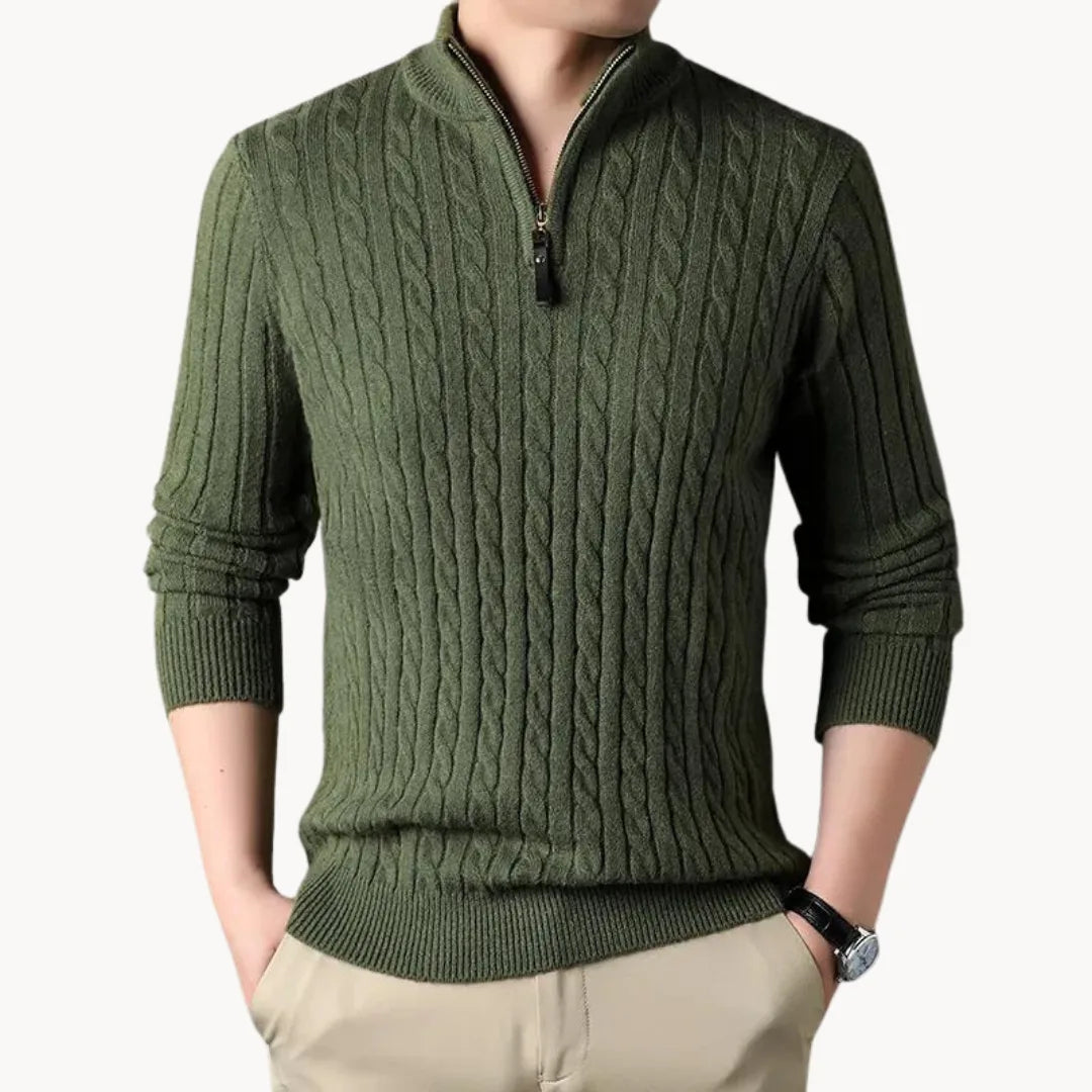 Cable Knit Winter Jumper, Apricot