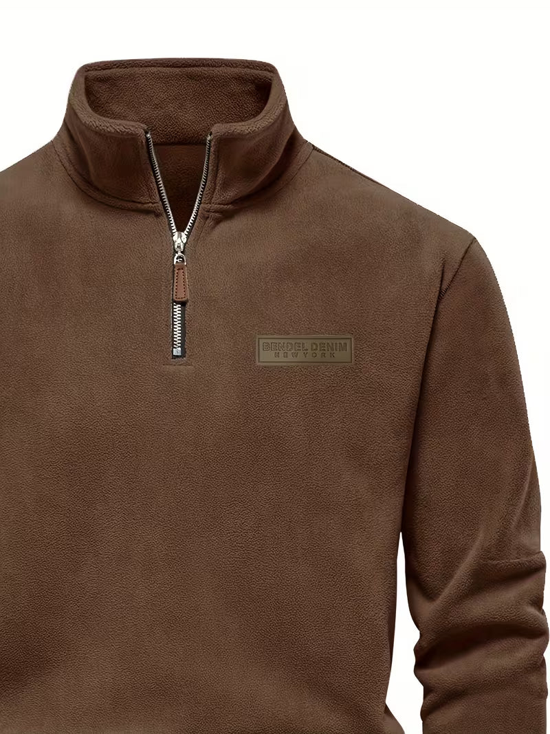 Fleece-Lined Winter Jumper, Grey