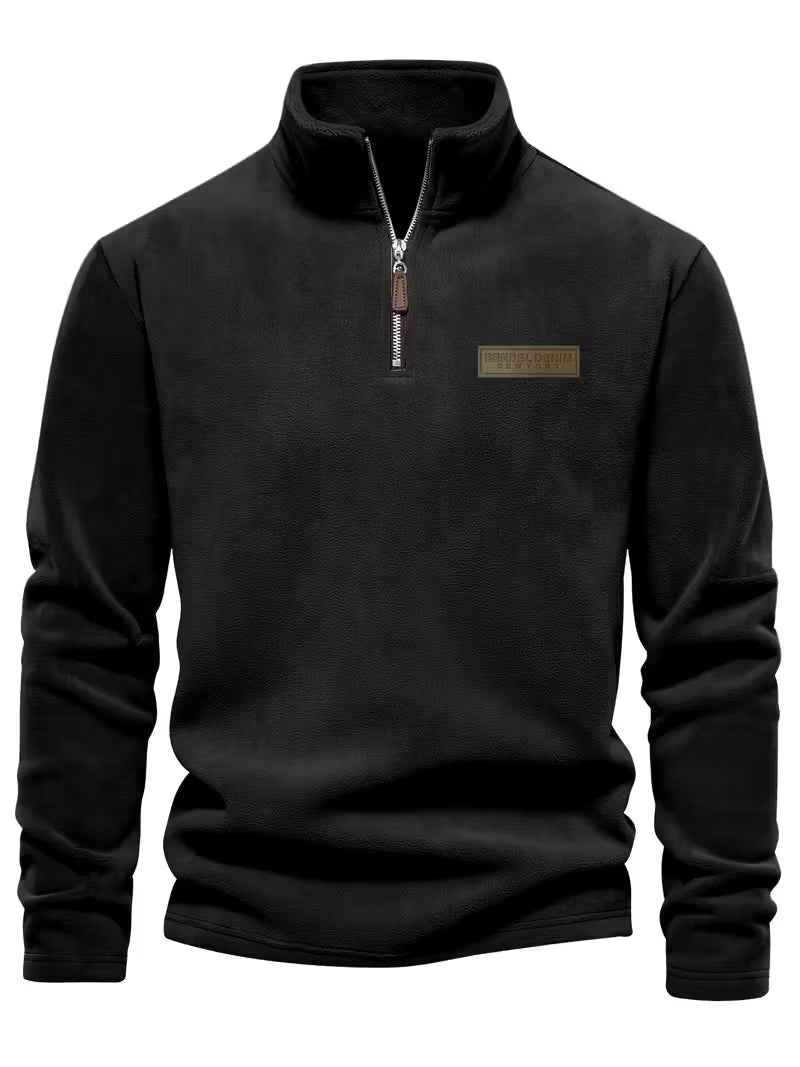 Fleece-Lined Winter Jumper, Grey