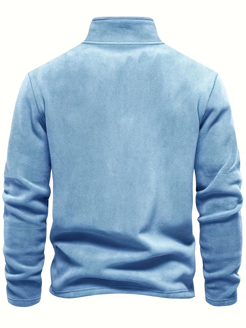 Fleece-Lined Winter Jumper, Grey