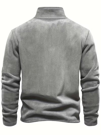 Fleece-Lined Winter Jumper, Grey
