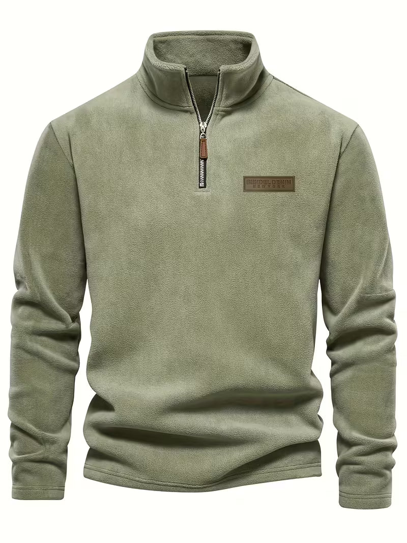 Fleece-Lined Winter Jumper, Grey