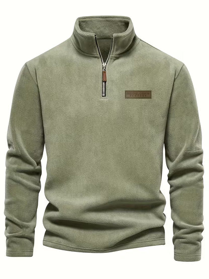 Fleece-Lined Winter Jumper, Grey