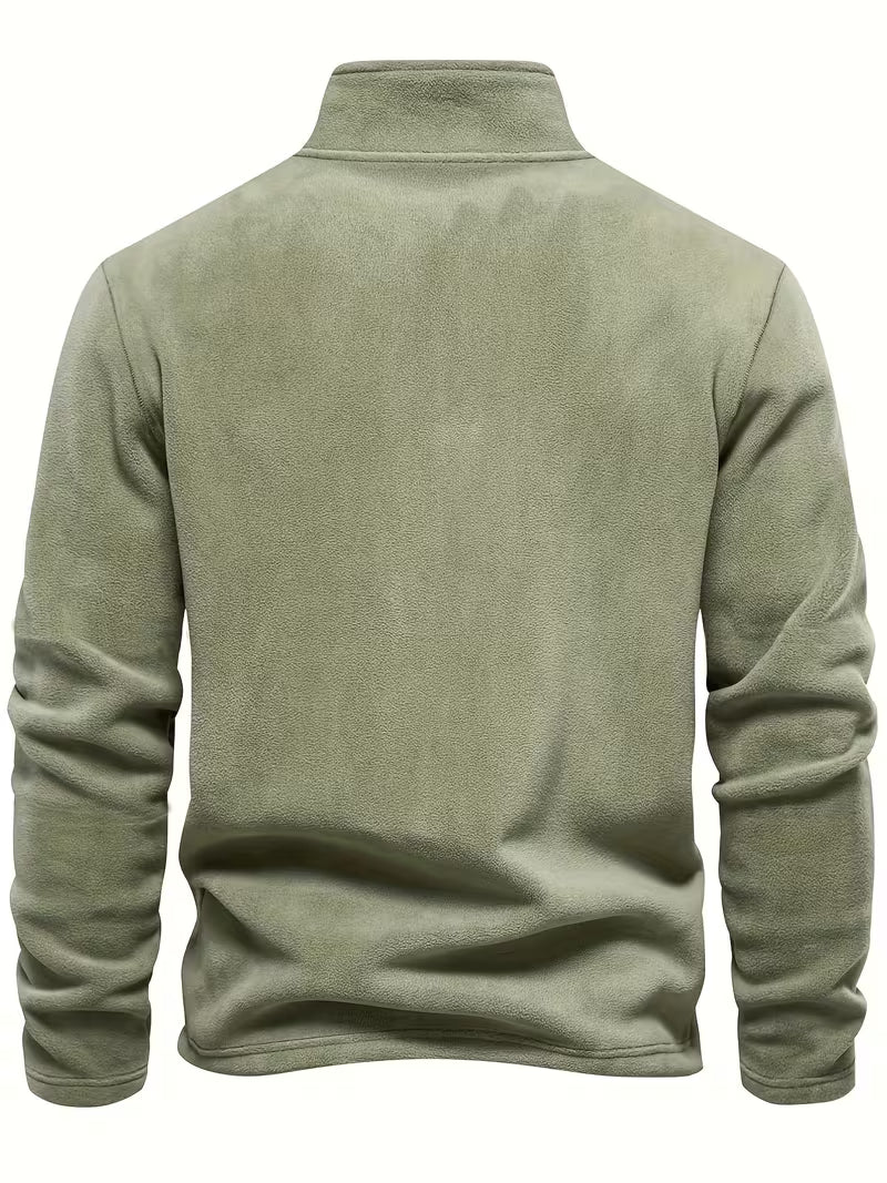 Fleece-Lined Winter Jumper, Grey