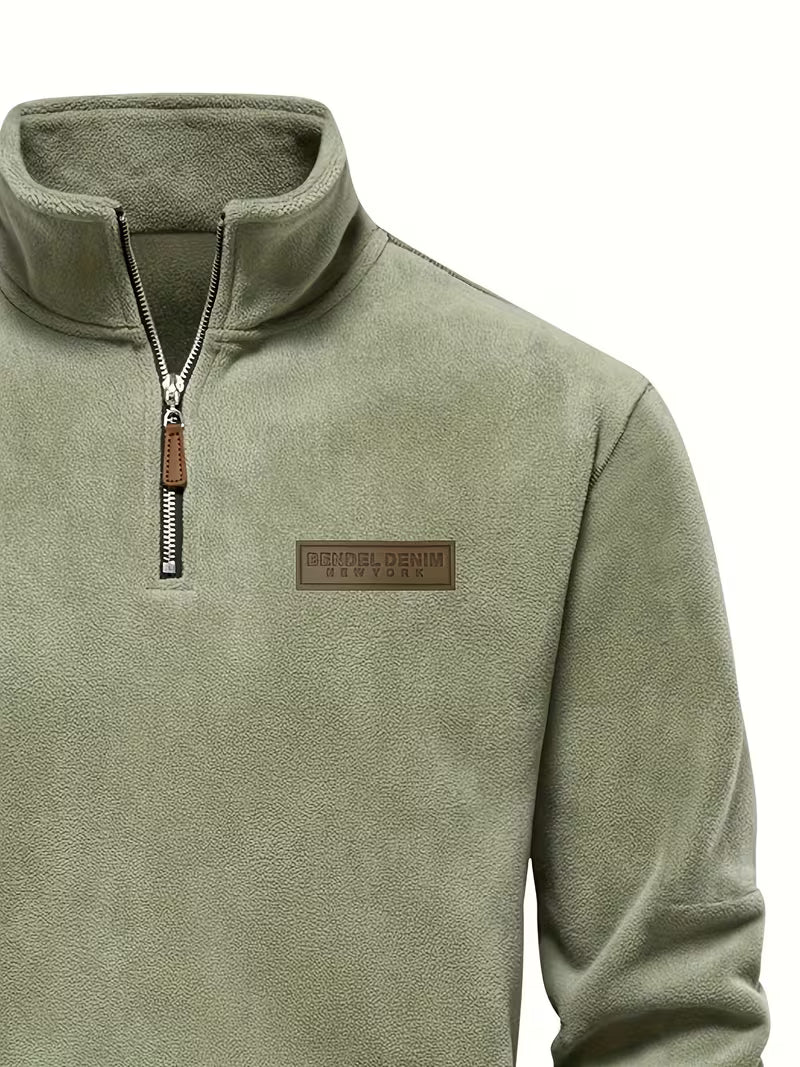 Fleece-Lined Winter Jumper, Grey