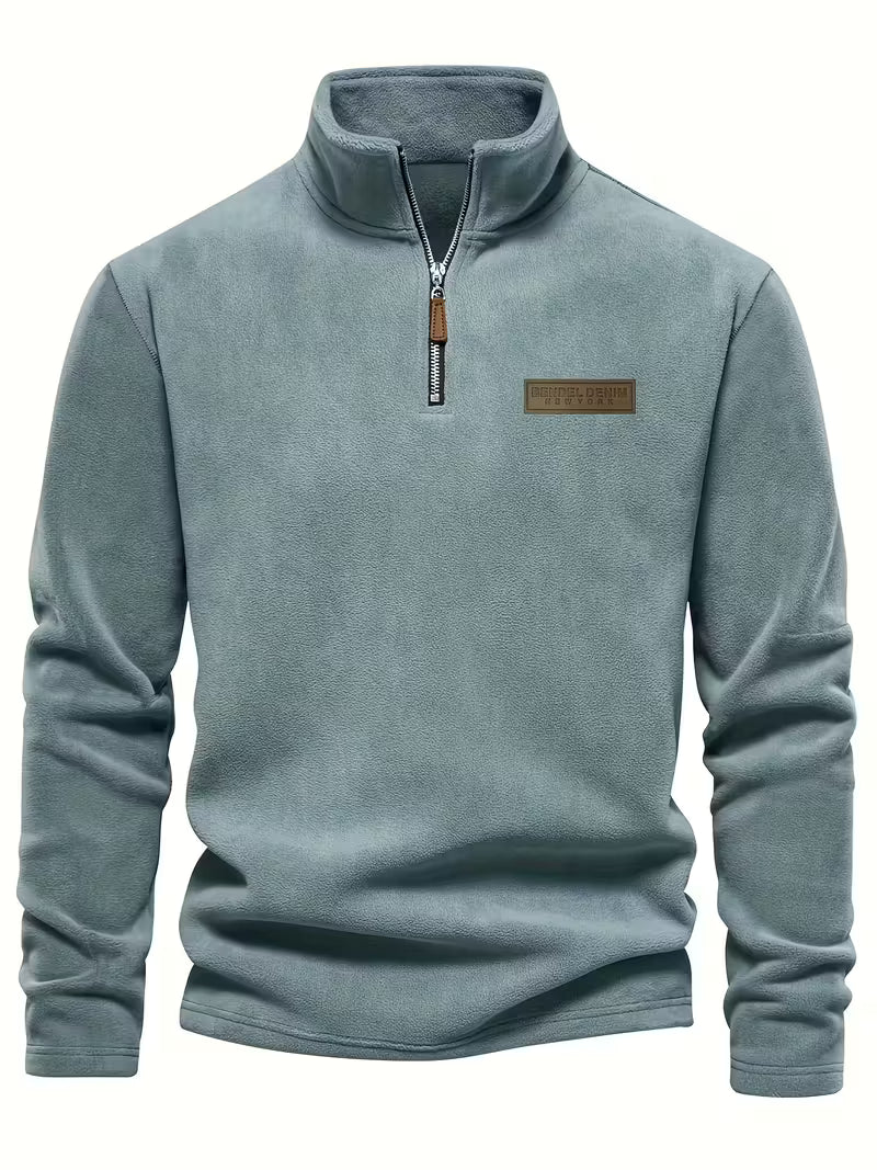 Fleece-Lined Winter Jumper, Grey