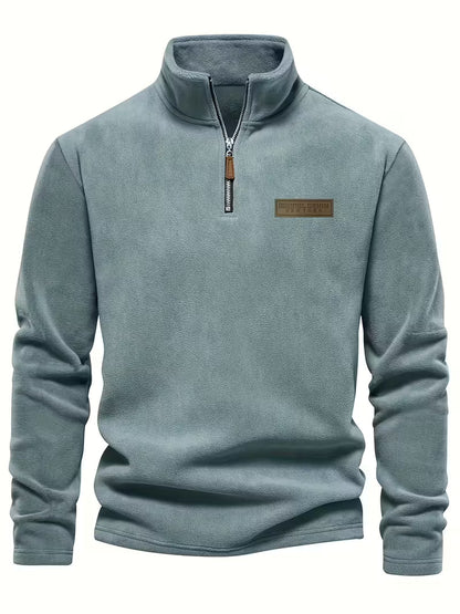 Fleece-Lined Winter Jumper, Grey