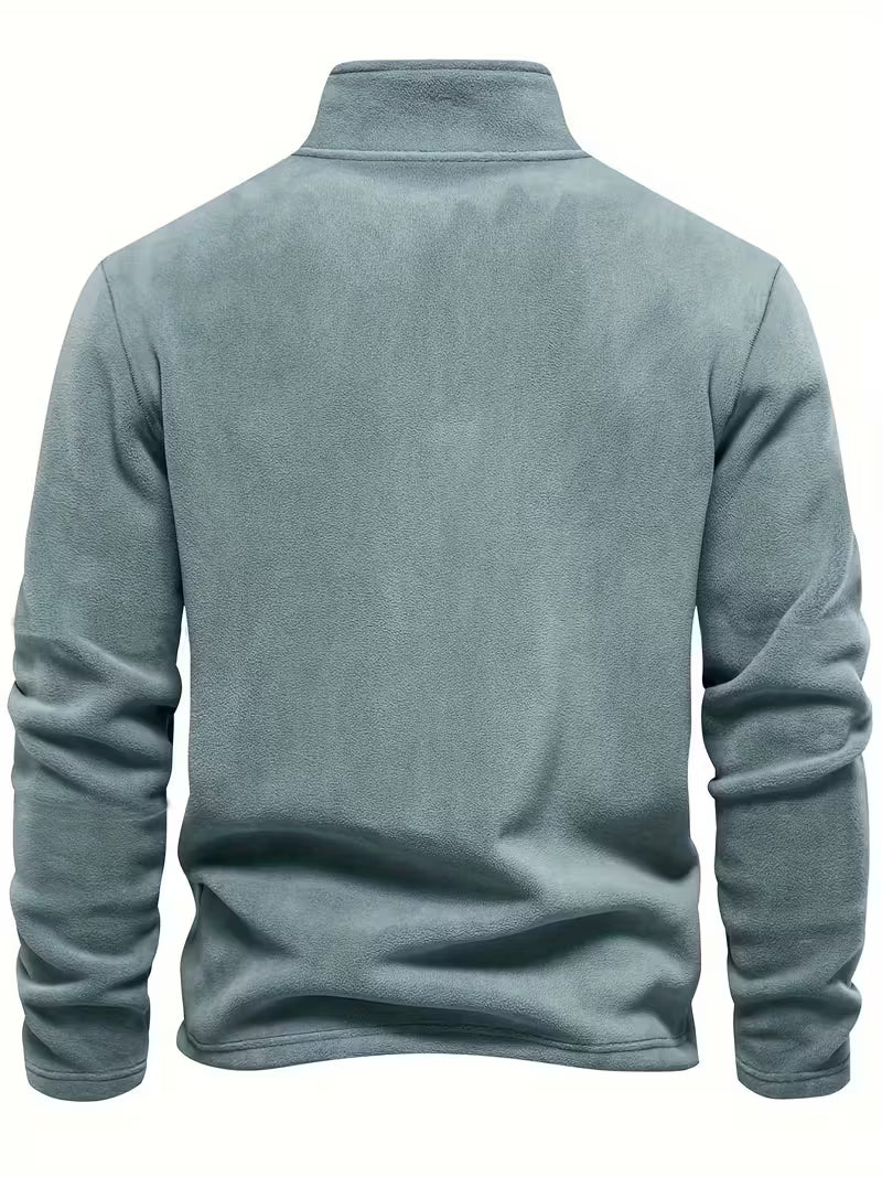 Fleece-Lined Winter Jumper, Grey