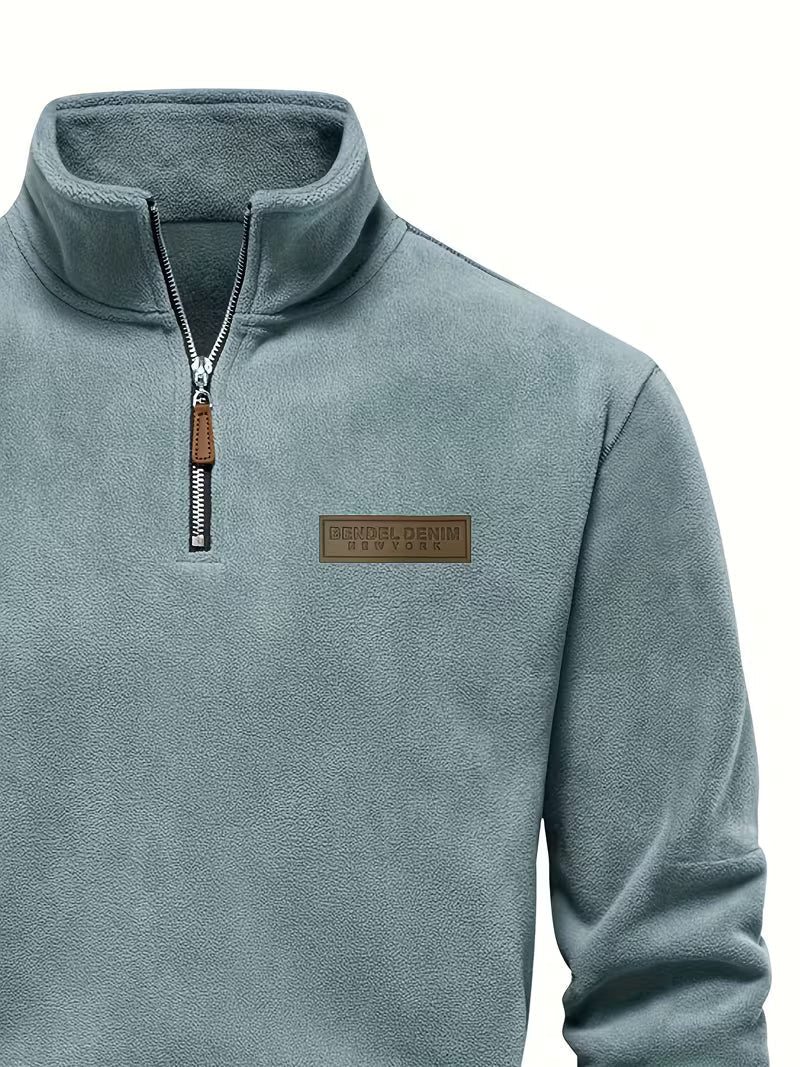 Fleece-Lined Winter Jumper, Grey