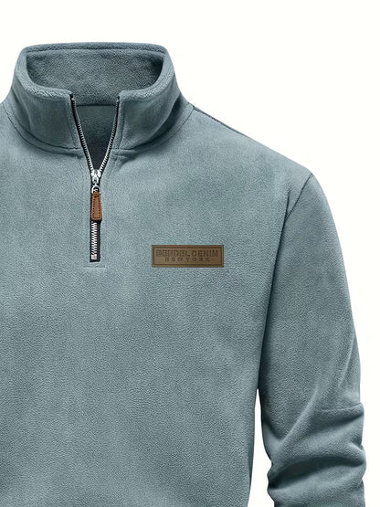 Fleece-Lined Winter Jumper, Grey