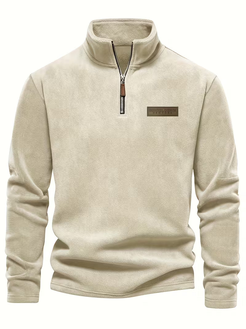 Fleece-Lined Winter Jumper, Grey
