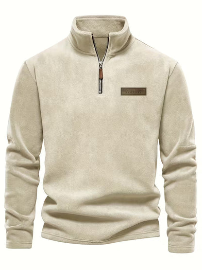 Fleece-Lined Winter Jumper, Grey