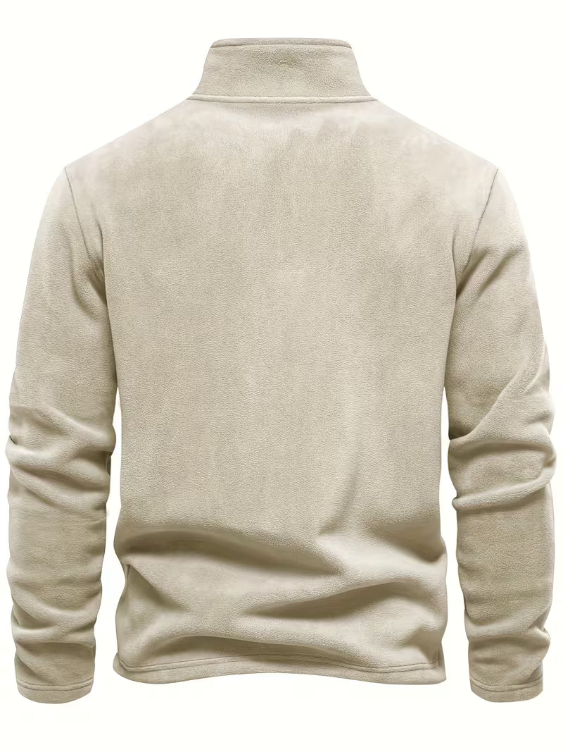 Fleece-Lined Winter Jumper, Grey