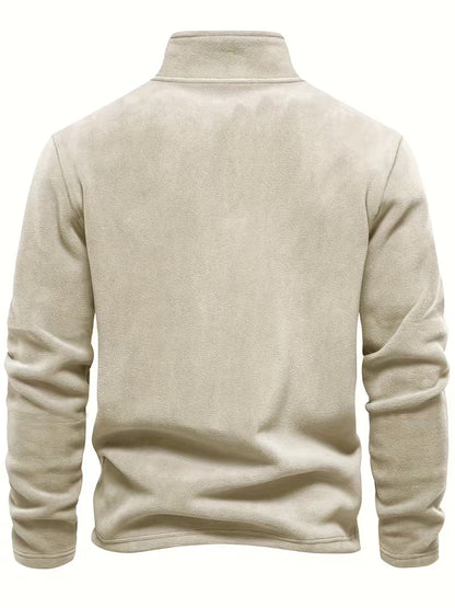 Fleece-Lined Winter Jumper, Grey