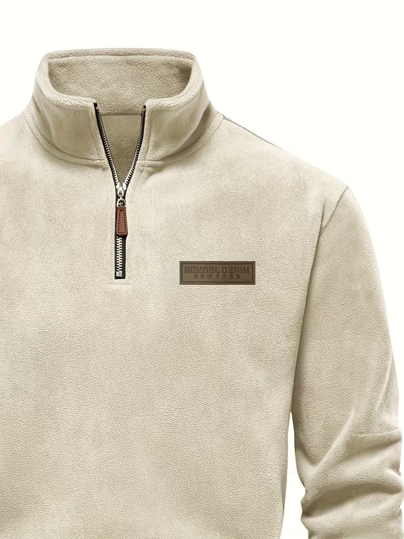 Fleece-Lined Winter Jumper, Grey