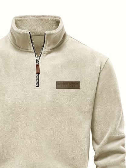 Fleece-Lined Winter Jumper, Grey