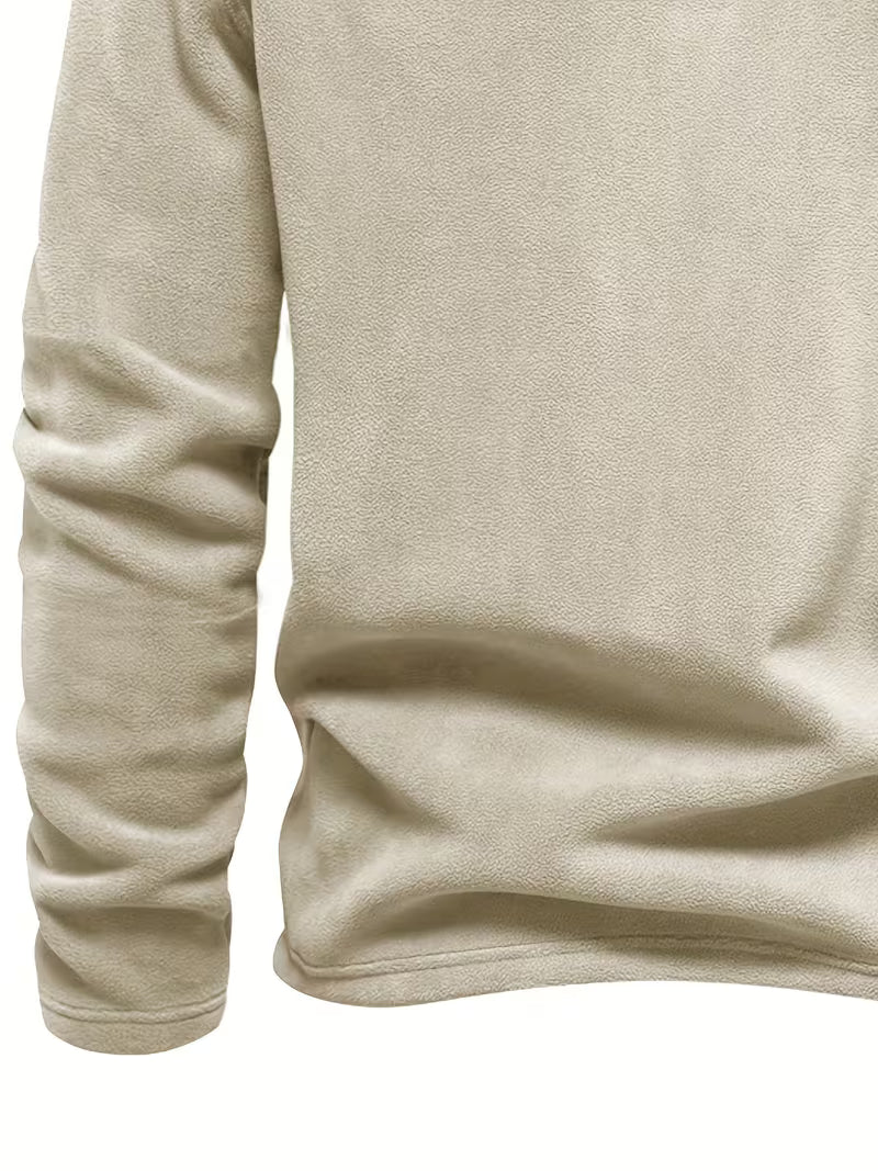 Fleece-Lined Winter Jumper, Grey