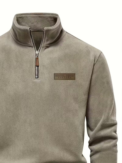 Fleece-Lined Winter Jumper, Grey