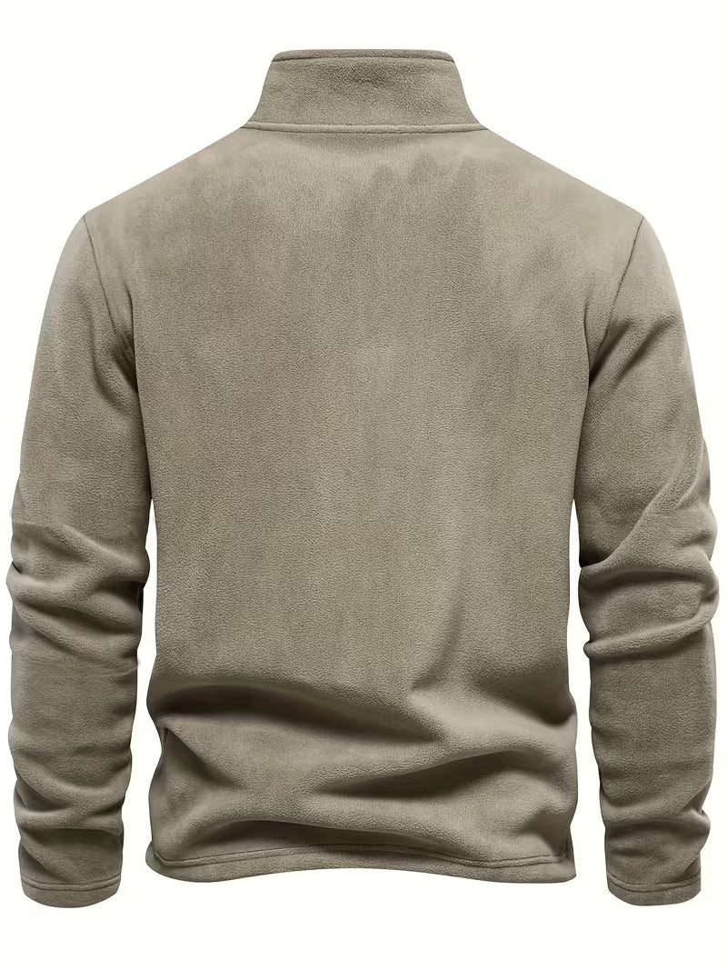 Fleece-Lined Winter Jumper, Grey