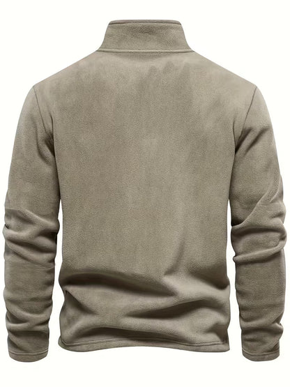 Fleece-Lined Winter Jumper, Grey