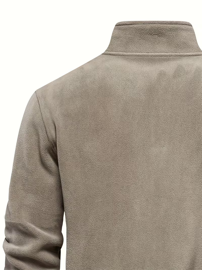 Fleece-Lined Winter Jumper, Grey