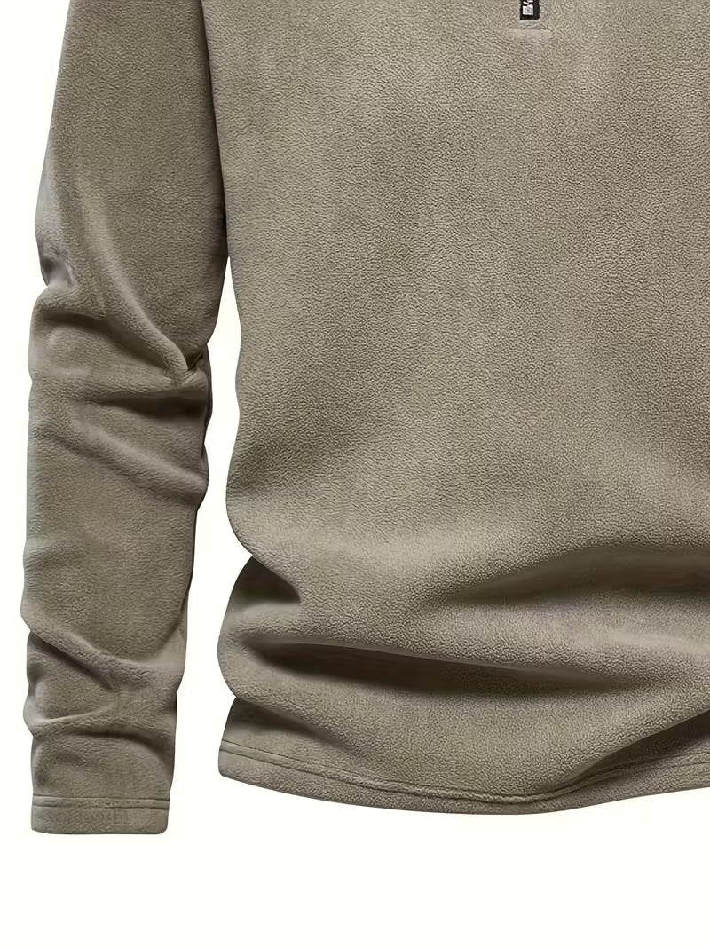 Fleece-Lined Winter Jumper, Grey